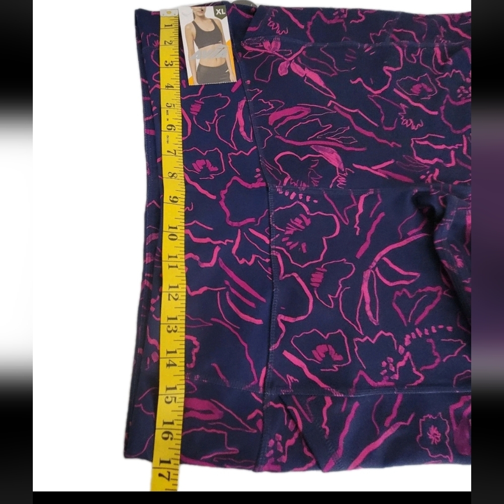 Avia Navy Bike Shorts with Pink Floral Print - Picture 7 of 7